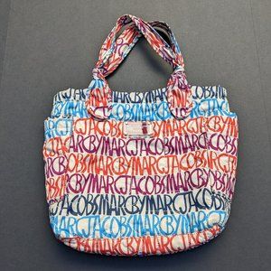 Authentic Marc by Marc Jacobs Tapioca Multi "Signature Logo" Nylon Tote